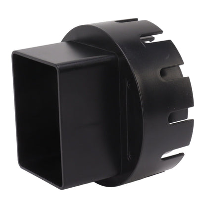 Downspout Adapter Plastic Drain Adapter Replacement Downpipe Converter Connector with Screws Black L 3x4in V1294-YM0521-3111230010118