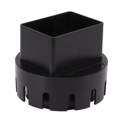 Downspout Adapter Plastic Drain Adapter Replacement Downpipe Converter Connector with Screws Black L 3x4in V1294-YM0521-3111230010118