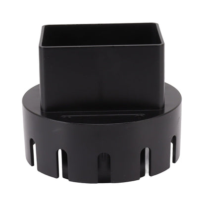 Downspout Adapter Plastic Drain Adapter Replacement Downpipe Converter Connector with Screws Black L 3x4in V1294-YM0521-3111230010118