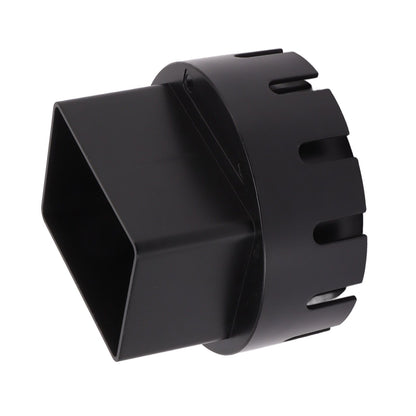 Downspout Adapter Plastic Drain Adapter Replacement Downpipe Converter Connector with Screws Black L 3x4in V1294-YM0521-3111230010118