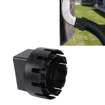 Downspout Adapter Plastic Drain Adapter Replacement Downpipe Converter Connector with Screws Black L 3x4in V1294-YM0521-3111230010118