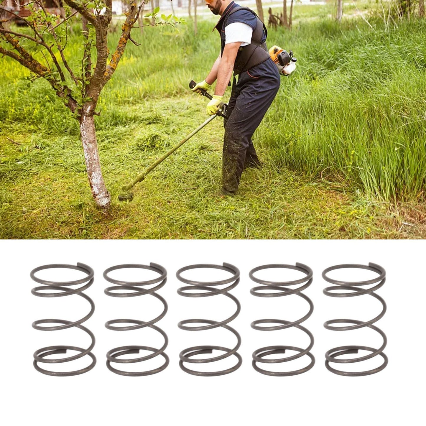 10PCS Trimmer Head Metal Springs Grass Cutter Spring Replacement for Stihl Autocut C5 2 FS38 FS45 FS46 FS45C V1294-YM0521-3111230016011