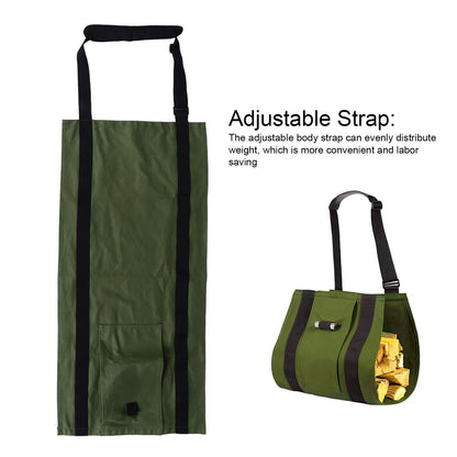 Canvas Firewood Carrier Bag Canvas Firewood Log Carrier Tote Bag with Reinforced Handle V1294-YM0521-3111230016811