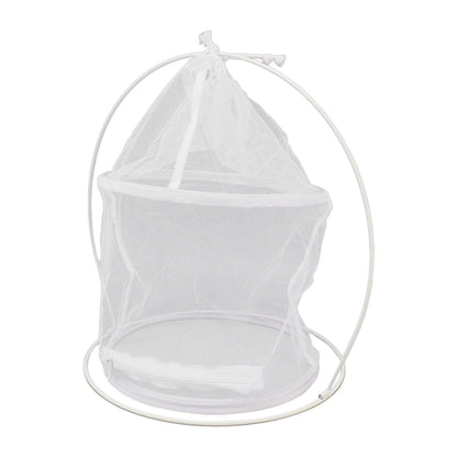 Cylindrical Iron Frame Hanging Cage Butterfly Habitat Cage Ornamental Outdoor Mesh Plant Cage V1294-YM0521-3111230020811
