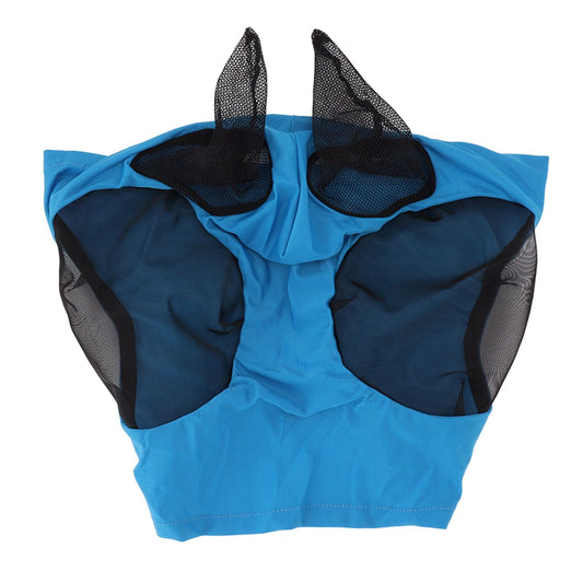 Horse Mesh Fly Mask Breathable Elastic Horse Face Mask with Ears Protection Riding Equestrian Equipment Blue V1294-YM0521-3111230022813