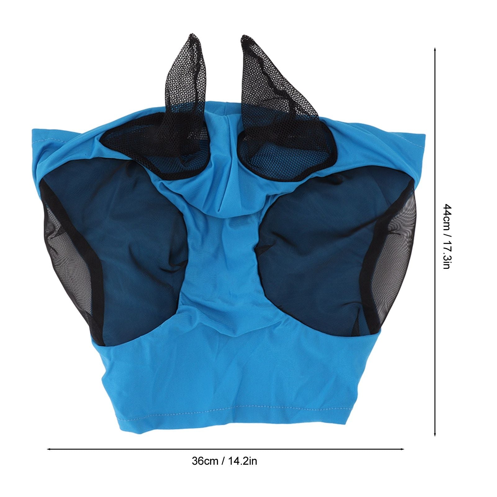 Horse Mesh Fly Mask Breathable Elastic Horse Face Mask with Ears Protection Riding Equestrian Equipment Blue V1294-YM0521-3111230022813