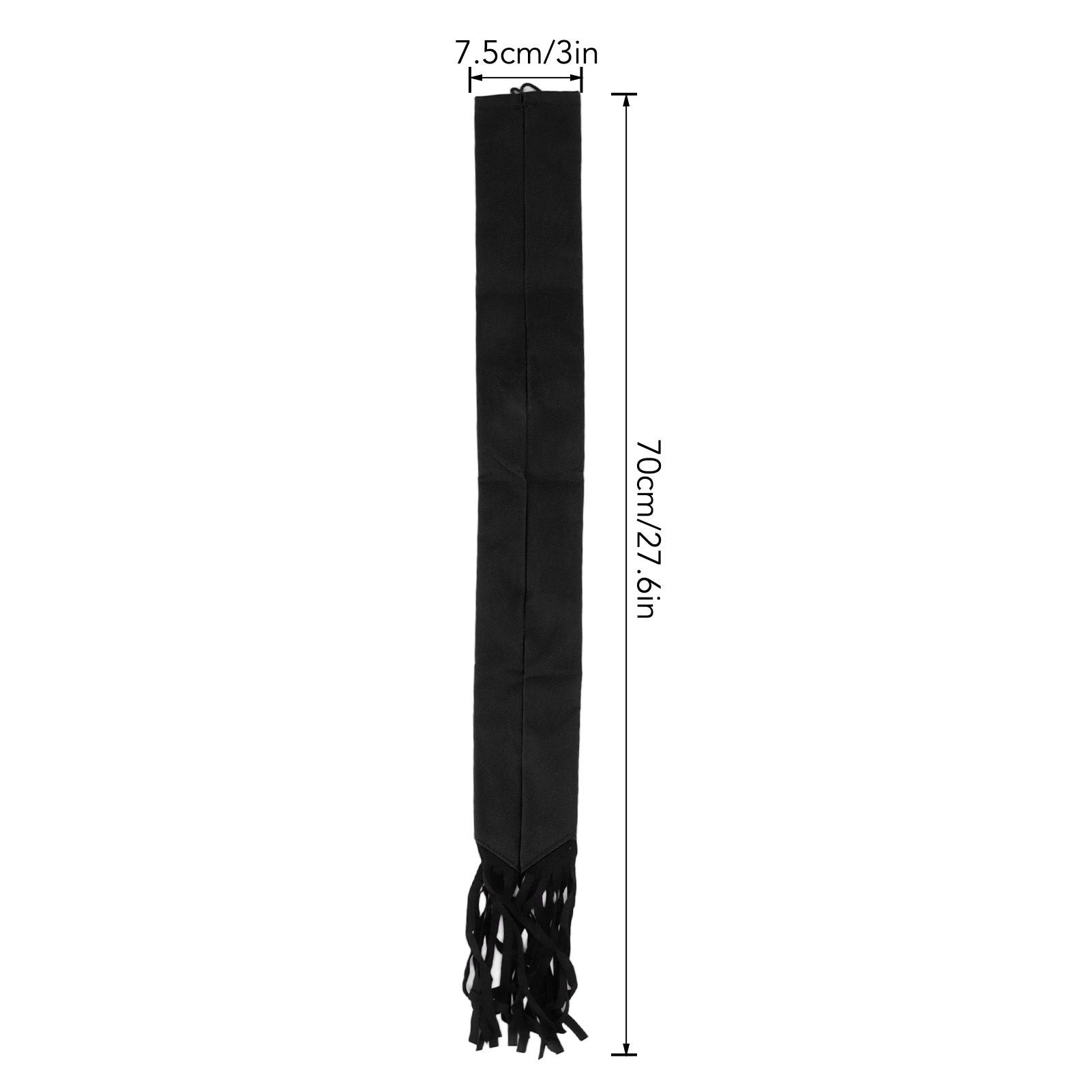 Horse Tail Protection Bag Non Woven Fabric Horsetail Guard with Fringe Hook and Loop Design Black V1294-YM0521-3111230023014