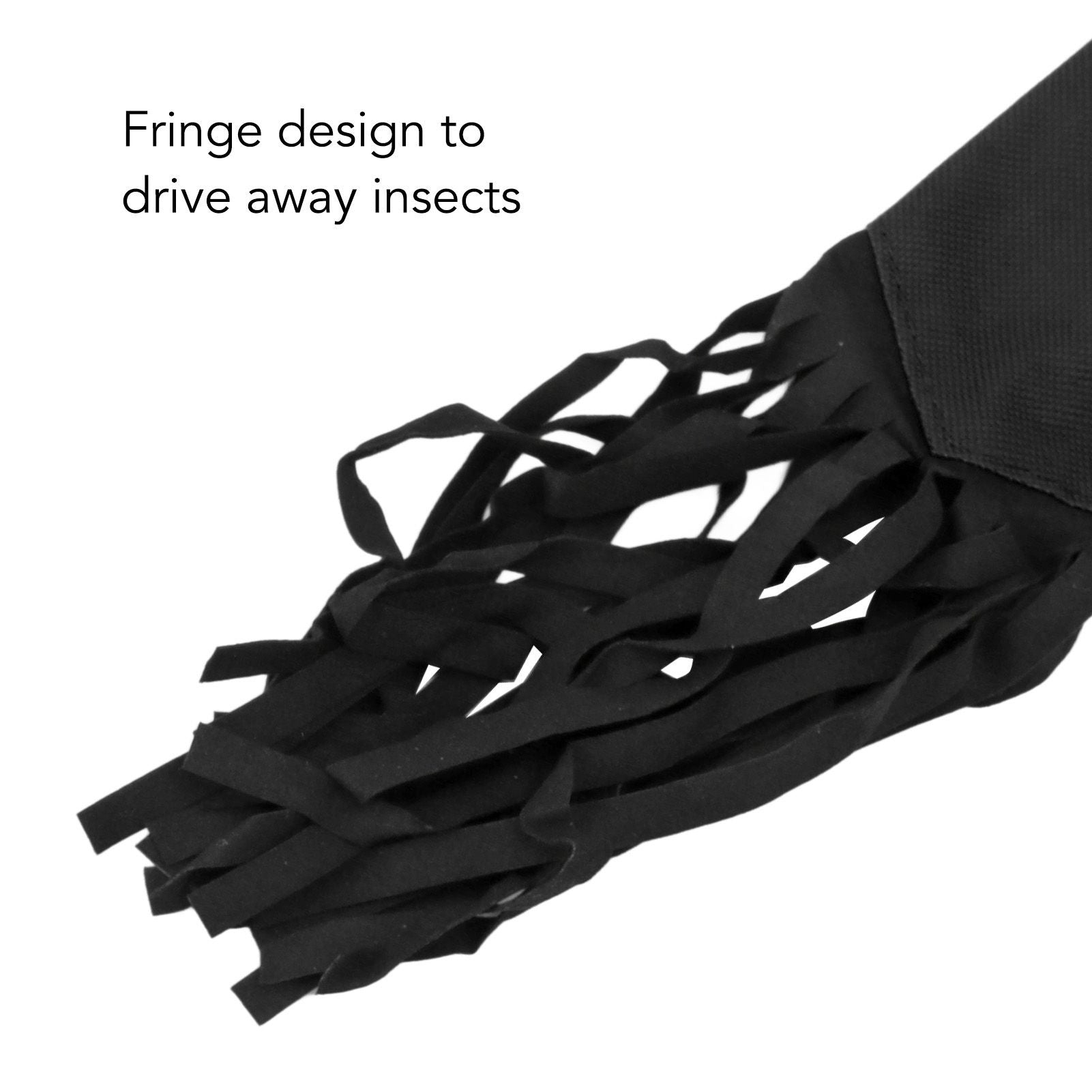 Horse Tail Protection Bag Non Woven Fabric Horsetail Guard with Fringe Hook and Loop Design Black V1294-YM0521-3111230023014