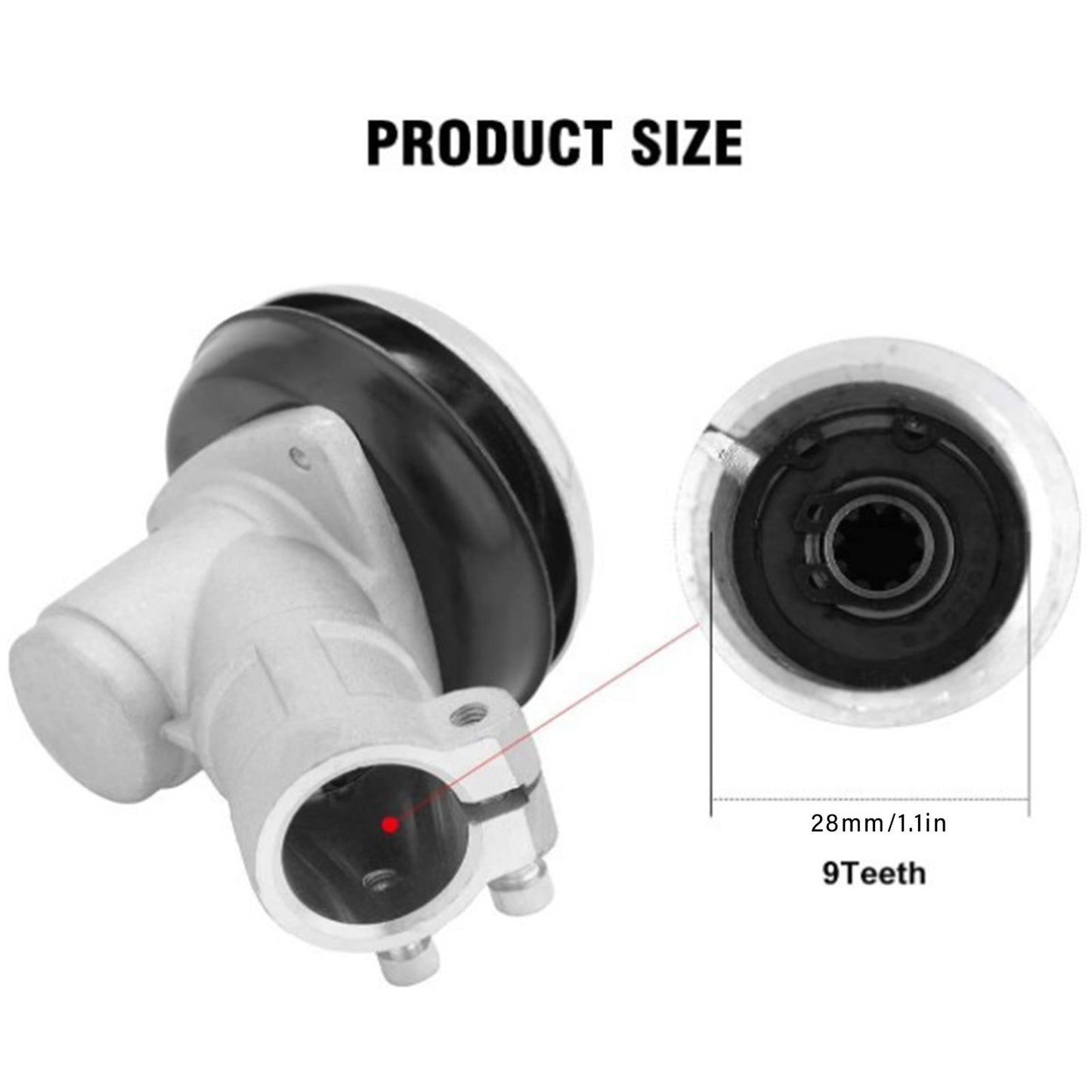 Universal Trimmer Head Aluminum Alloy Stable Incisive 9T Lawn Mower Trimmer Head V1294-YM0521-3111230023511