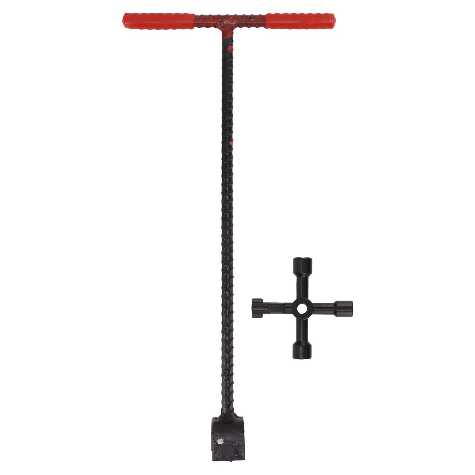 41x20cm Water Meter Key Steel T Handle Curb Key with 4 Way Multi Functional Utilities Key V1294-YM0521-3111230026511