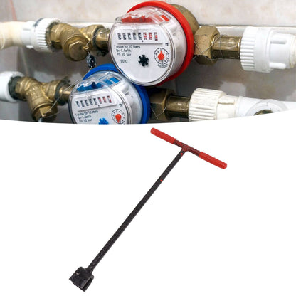 41x20cm Water Meter Key Steel T Handle Curb Key with 4 Way Multi Functional Utilities Key V1294-YM0521-3111230026511