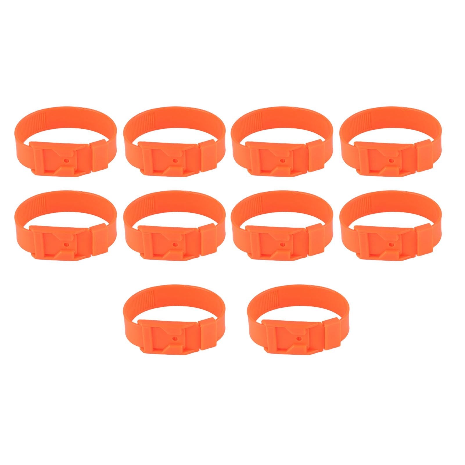 10Pcs Goat Collar Sheep Identification Bands Livestock Marking Ring Farming Equipment 36cm Orange V1294-YM0521-3111230027214