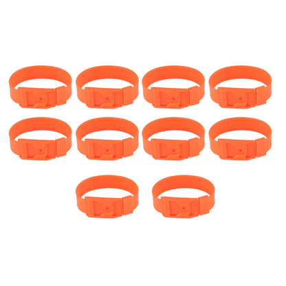 10Pcs Goat Collar Sheep Identification Bands Livestock Marking Ring Farming Equipment 36cm Orange V1294-YM0521-3111230027214