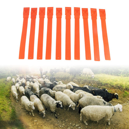 10Pcs Goat Collar Sheep Identification Bands Livestock Marking Ring Farming Equipment 36cm Orange V1294-YM0521-3111230027214