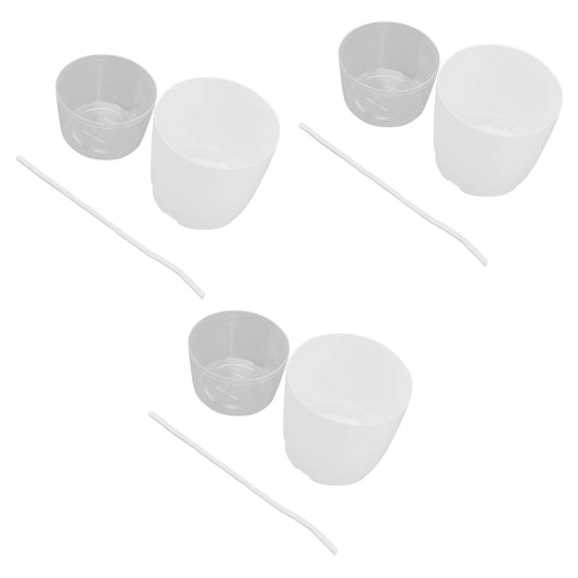 3PCS Self Watering Planter Pots Double Layer Green Plant Flower Pot for Garden Balcony Indoor Cultivation V1294-YM0521-3111230028411