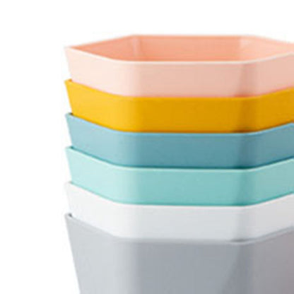 6PCS Planter Plastic Plant Pot Flower Container with Thickened Tray for Indoor Outdoor Garden V1294-YM0521-3111230033611