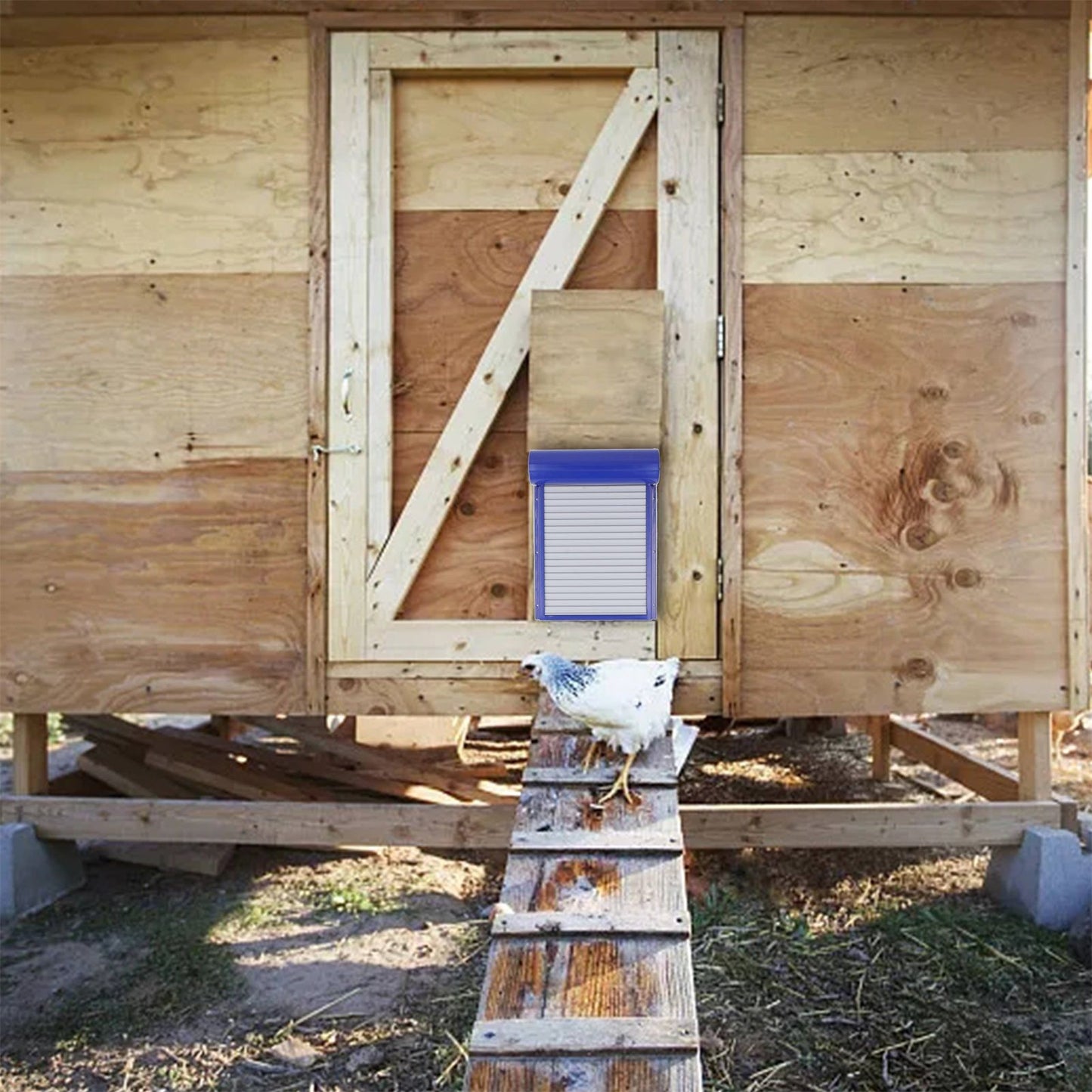 Automatic Chicken Coop Door with Time Setting Rolling Curtain Chicken Door Opener for Duck Goose V1294-YM0521-3111230034711