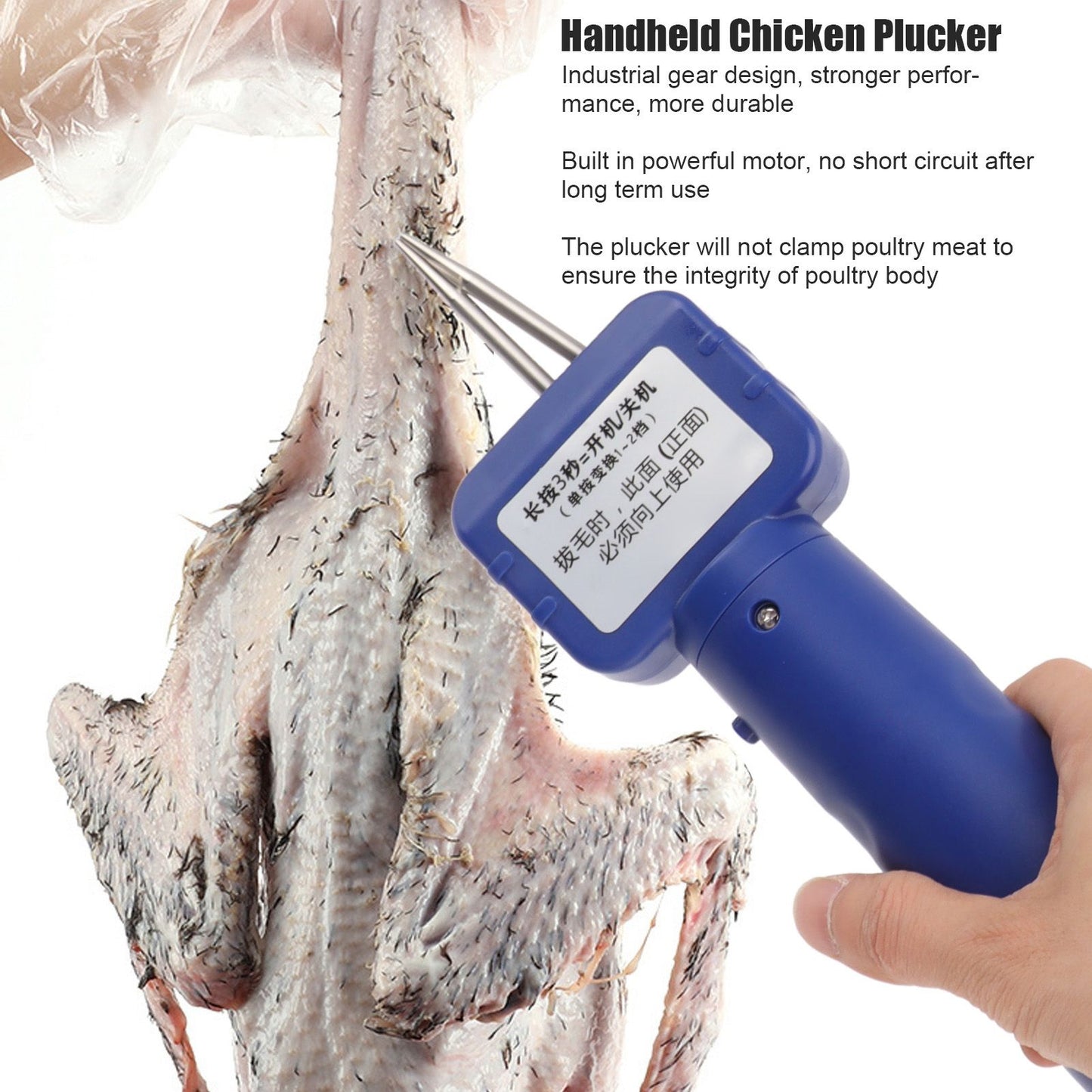 Handheld Electric Chicken Plucker Poultry Feather Plucker Machine Duck Feather Plucking Machine 100-240V AU V1294-YM0521-3111230037814