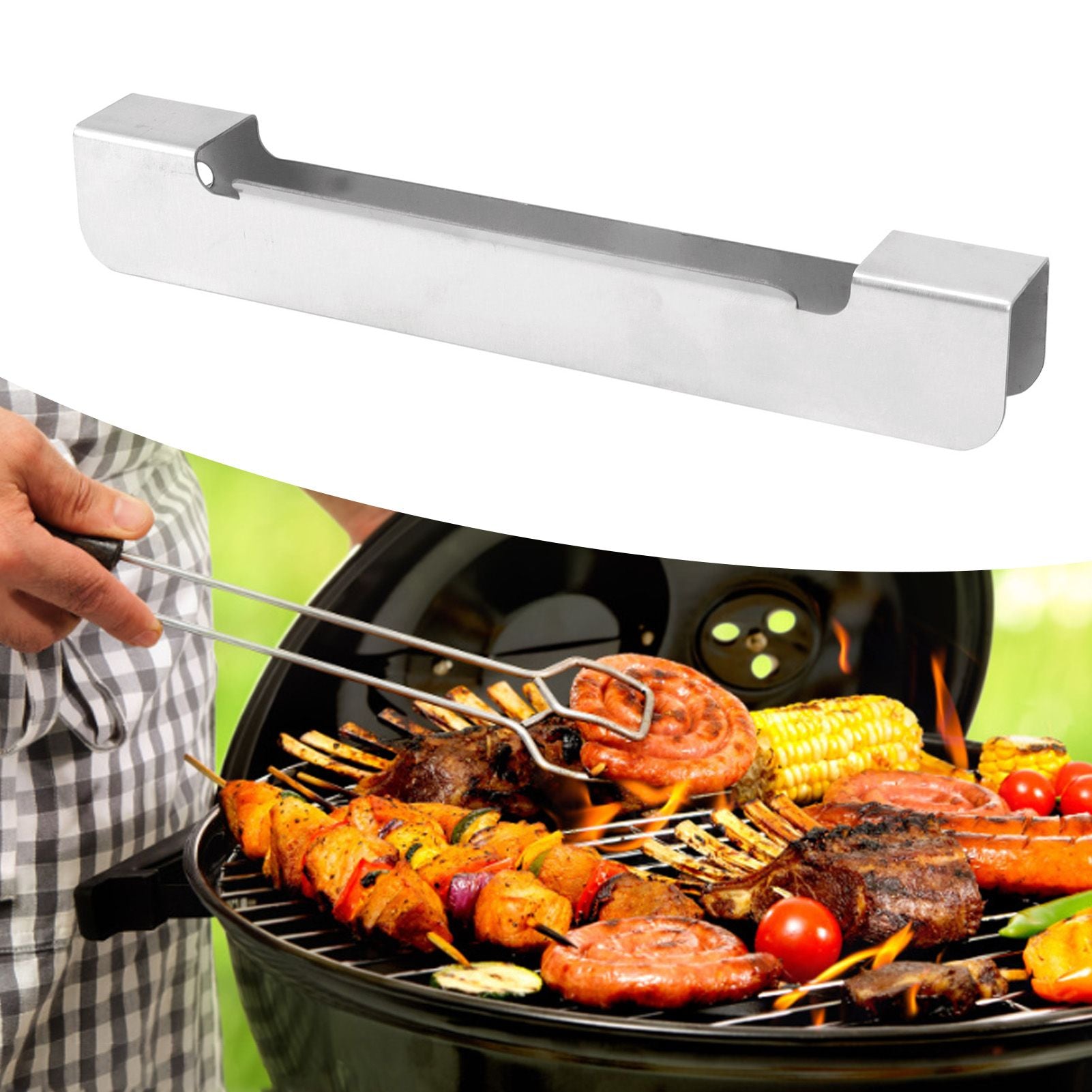 Griddle Spatula Holder Heat Resistant Stainless Steel BBQ Spatula Rack Griddle Tool Holder for Grill Barbecue V1294-YM0521-3111230038312