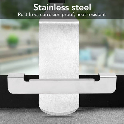 Griddle Spatula Holder Heat Resistant Stainless Steel BBQ Spatula Rack Griddle Tool Holder for Grill Barbecue V1294-YM0521-3111230038312