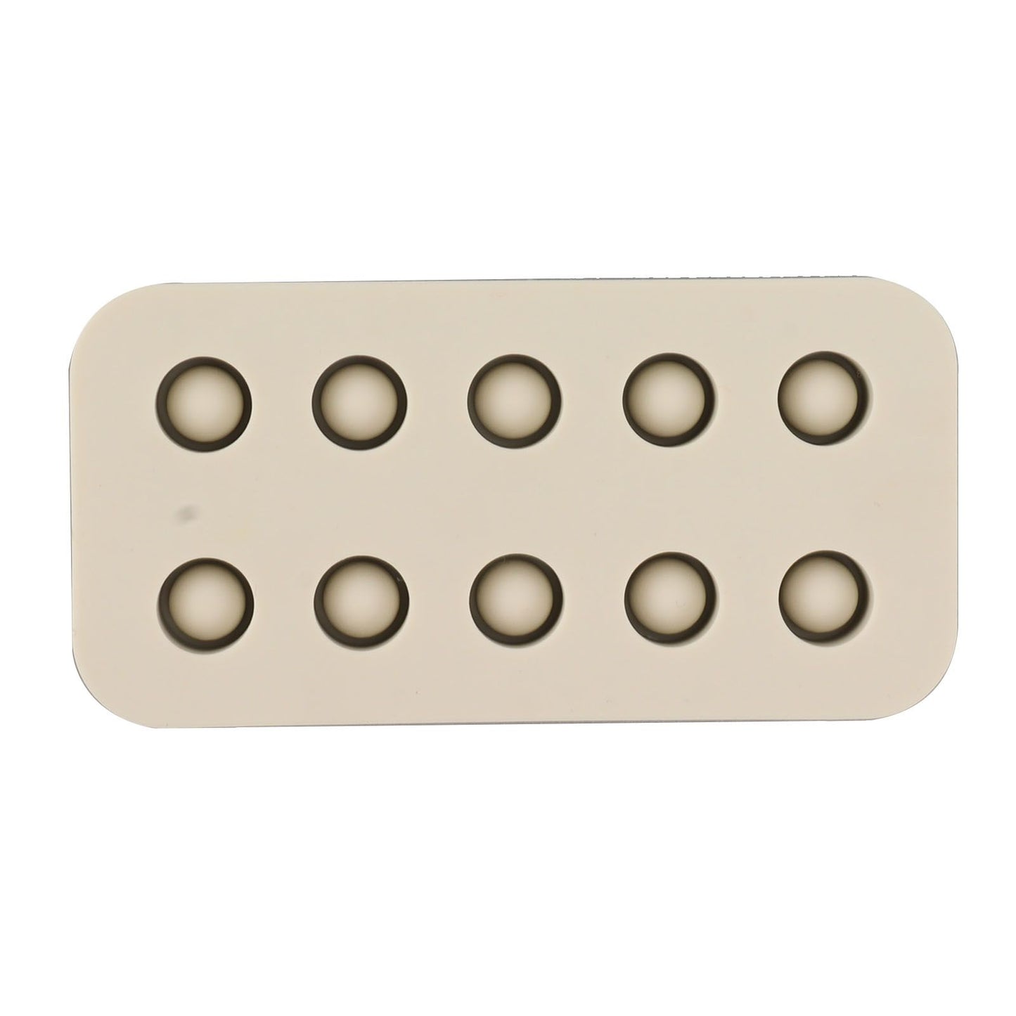Wax Queen Grafting Cups Silicone Mold Beekeeping Beeswax Queen Cell Cups Making Mold 2 Rows 96x48x14mm V1294-YM0521-3111230043611