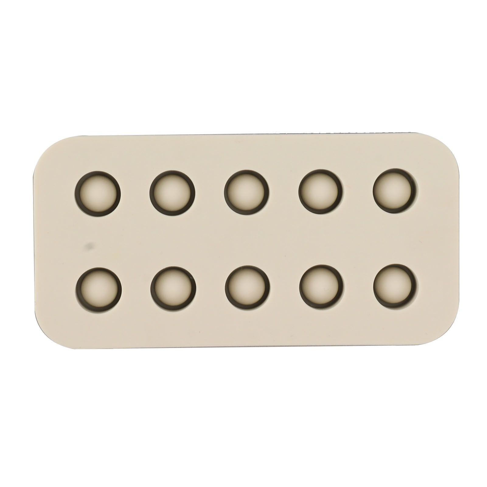 Wax Queen Grafting Cups Silicone Mold Beekeeping Beeswax Queen Cell Cups Making Mold 2 Rows 96x48x14mm V1294-YM0521-3111230043611
