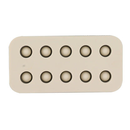Wax Queen Grafting Cups Silicone Mold Beekeeping Beeswax Queen Cell Cups Making Mold 2 Rows 96x48x14mm V1294-YM0521-3111230043611
