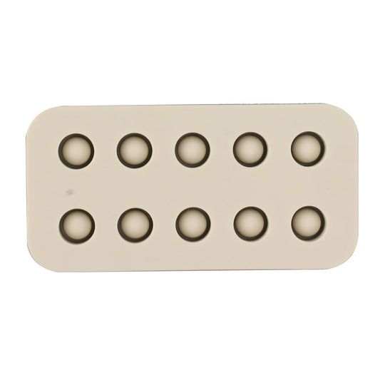 Wax Queen Grafting Cups Silicone Mold Beekeeping Beeswax Queen Cell Cups Making Mold 2 Rows 96x48x14mm V1294-YM0521-3111230043611
