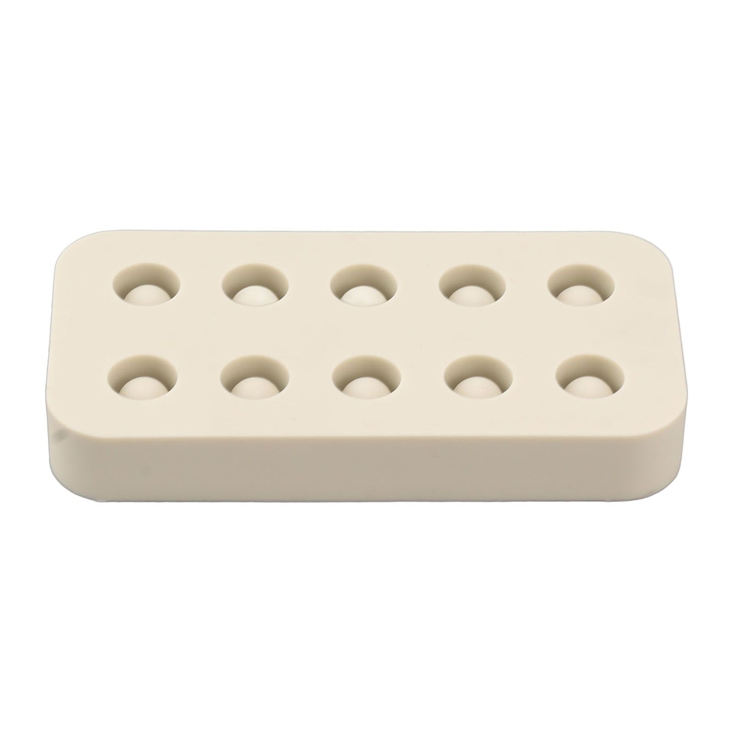 Wax Queen Grafting Cups Silicone Mold Beekeeping Beeswax Queen Cell Cups Making Mold 2 Rows 96x48x14mm V1294-YM0521-3111230043611