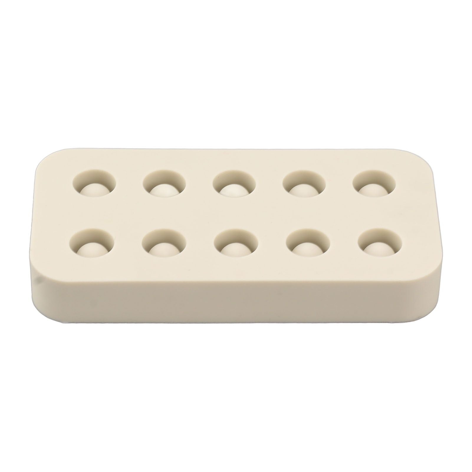 Wax Queen Grafting Cups Silicone Mold Beekeeping Beeswax Queen Cell Cups Making Mold 2 Rows 96x48x14mm V1294-YM0521-3111230043611
