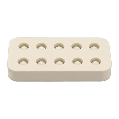 Wax Queen Grafting Cups Silicone Mold Beekeeping Beeswax Queen Cell Cups Making Mold 2 Rows 96x48x14mm V1294-YM0521-3111230043611