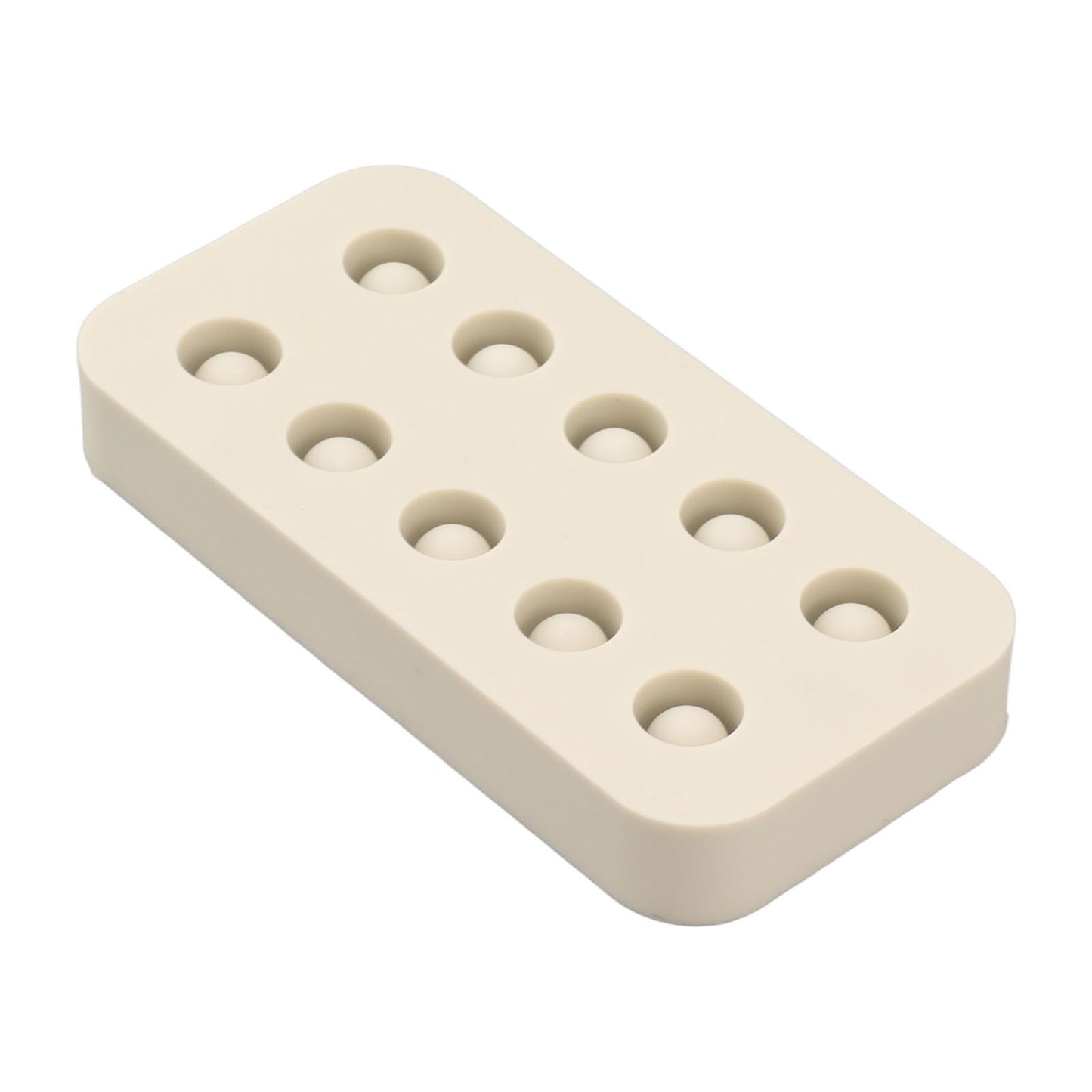 Wax Queen Grafting Cups Silicone Mold Beekeeping Beeswax Queen Cell Cups Making Mold 2 Rows 96x48x14mm V1294-YM0521-3111230043611
