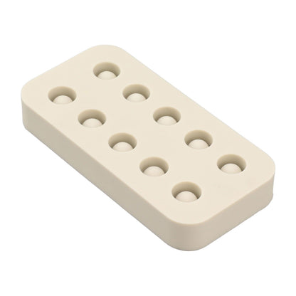 Wax Queen Grafting Cups Silicone Mold Beekeeping Beeswax Queen Cell Cups Making Mold 2 Rows 96x48x14mm V1294-YM0521-3111230043611