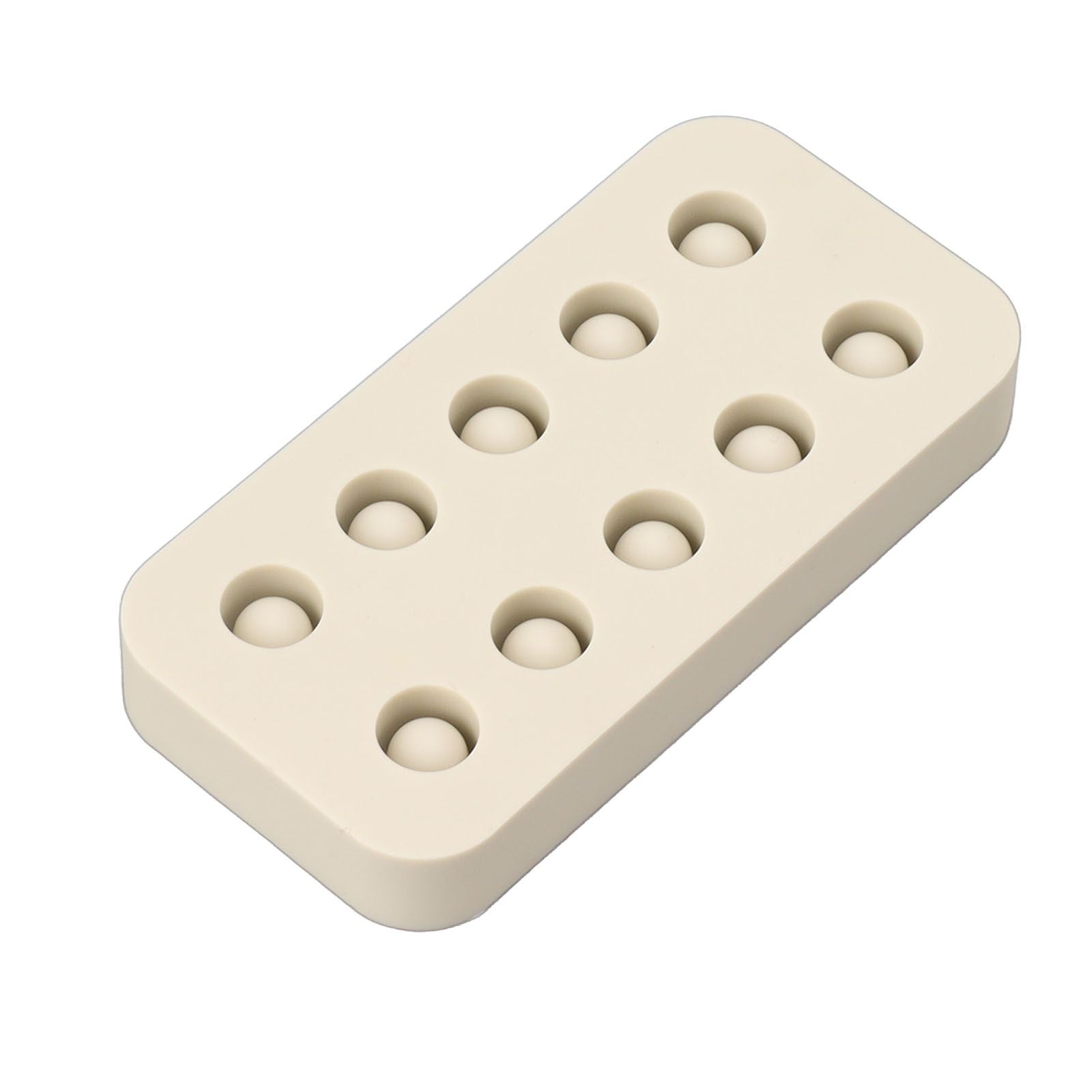 Wax Queen Grafting Cups Silicone Mold Beekeeping Beeswax Queen Cell Cups Making Mold 2 Rows 96x48x14mm V1294-YM0521-3111230043611