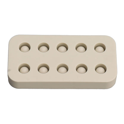 Wax Queen Grafting Cups Silicone Mold Beekeeping Beeswax Queen Cell Cups Making Mold 2 Rows 96x48x14mm V1294-YM0521-3111230043611