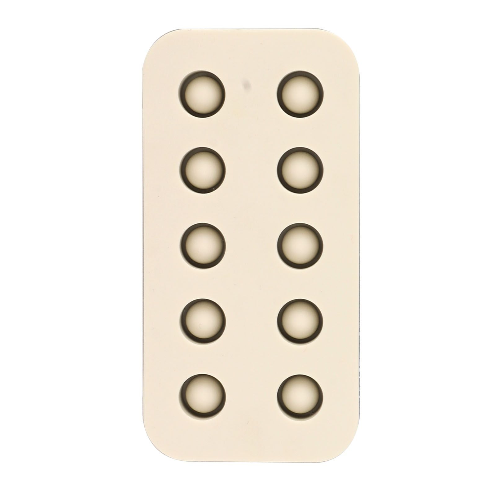 Wax Queen Grafting Cups Silicone Mold Beekeeping Beeswax Queen Cell Cups Making Mold 2 Rows 96x48x14mm V1294-YM0521-3111230043611