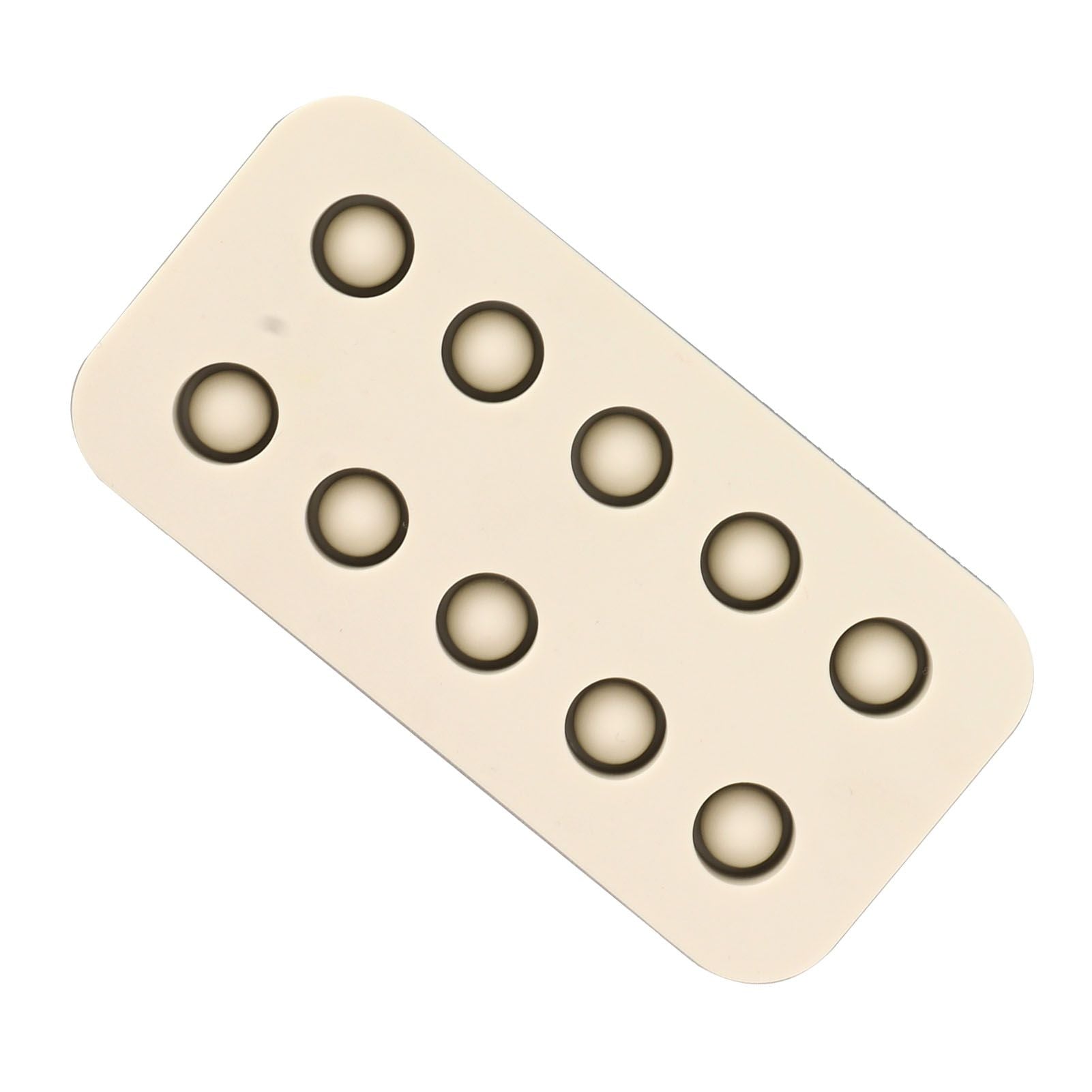 Wax Queen Grafting Cups Silicone Mold Beekeeping Beeswax Queen Cell Cups Making Mold 2 Rows 96x48x14mm V1294-YM0521-3111230043611