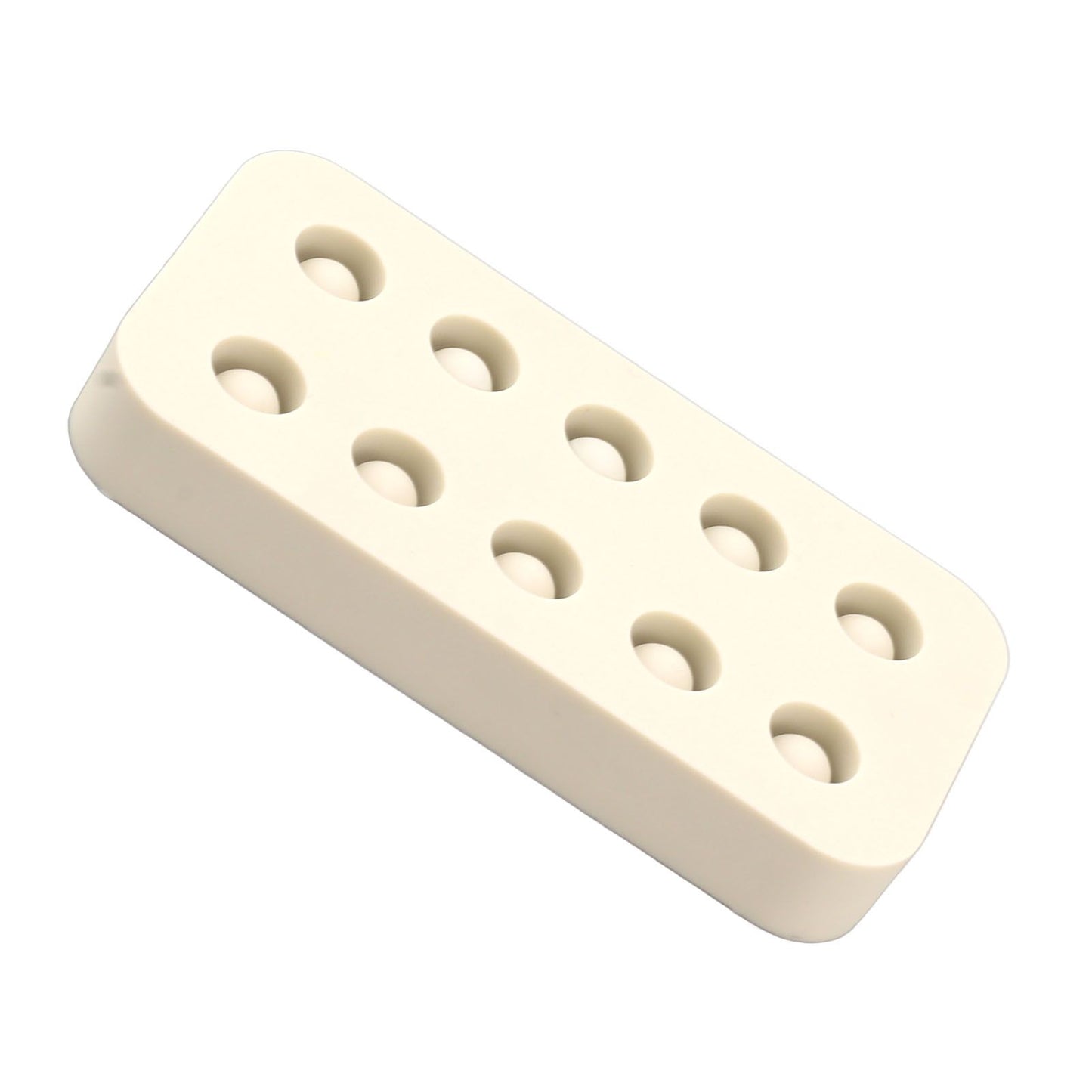 Wax Queen Grafting Cups Silicone Mold Beekeeping Beeswax Queen Cell Cups Making Mold 2 Rows 96x48x14mm V1294-YM0521-3111230043611