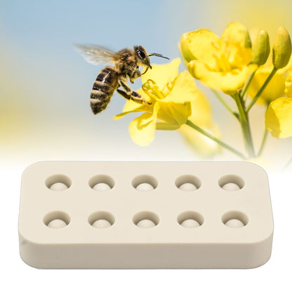 Wax Queen Grafting Cups Silicone Mold Beekeeping Beeswax Queen Cell Cups Making Mold 2 Rows 96x48x14mm V1294-YM0521-3111230043611