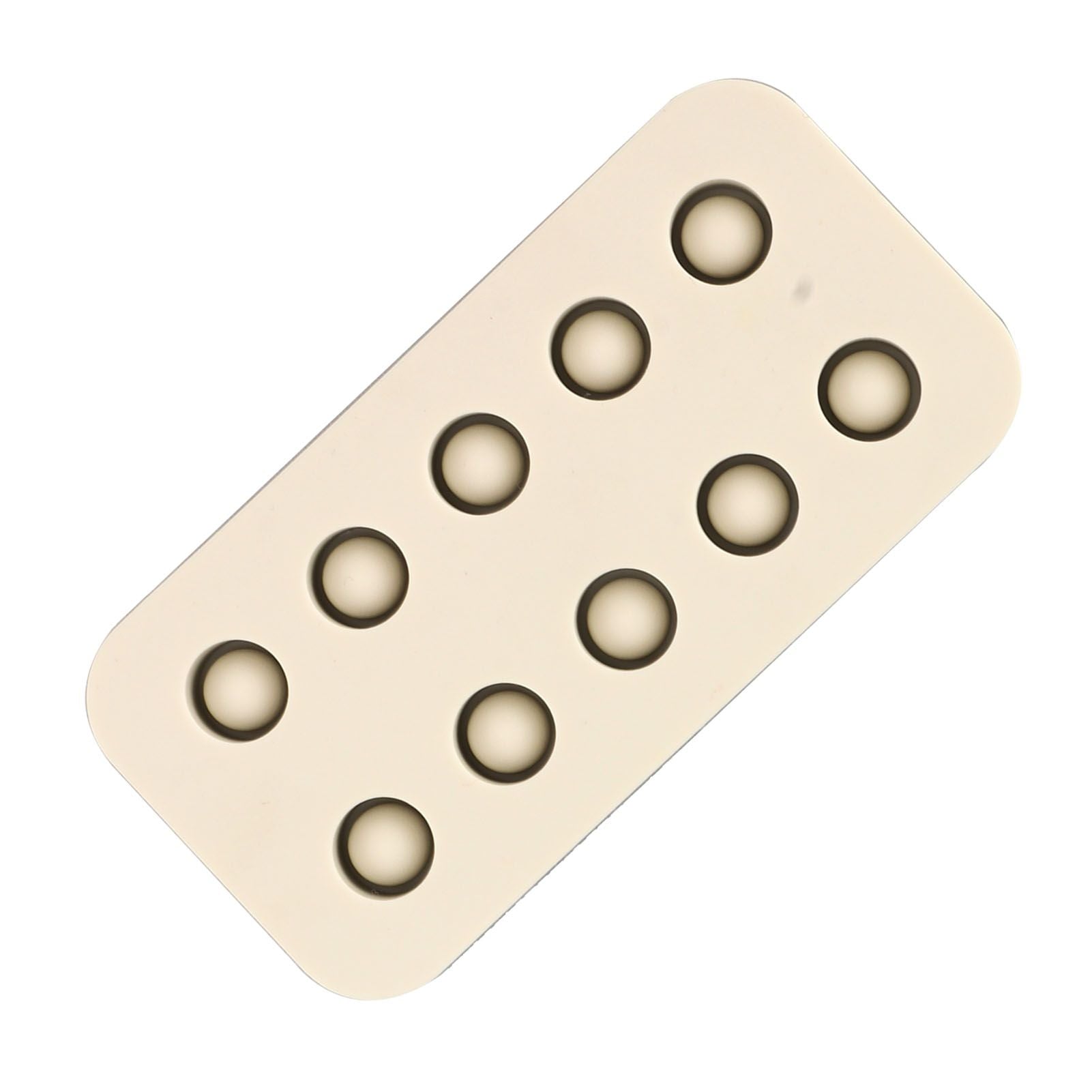 Wax Queen Grafting Cups Silicone Mold Beekeeping Beeswax Queen Cell Cups Making Mold 2 Rows 96x48x14mm V1294-YM0521-3111230043611