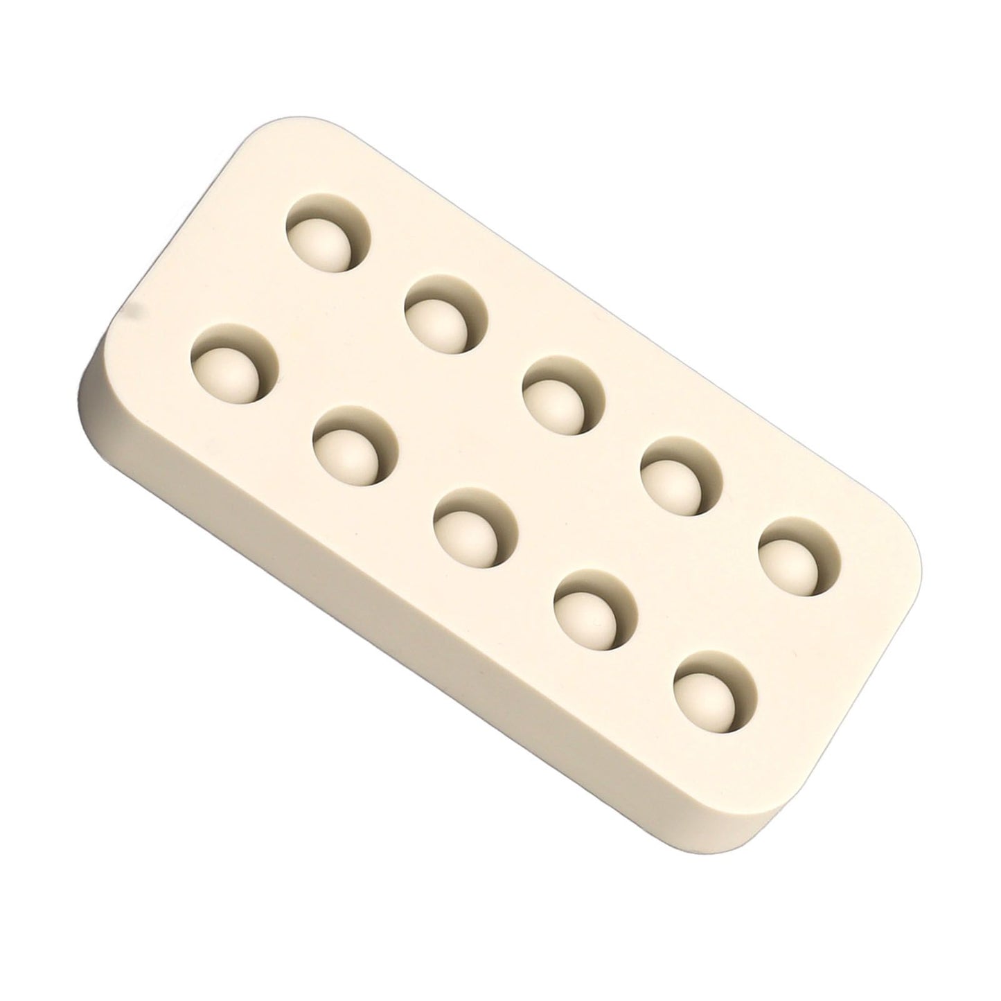 Wax Queen Grafting Cups Silicone Mold Beekeeping Beeswax Queen Cell Cups Making Mold 2 Rows 96x48x14mm V1294-YM0521-3111230043611