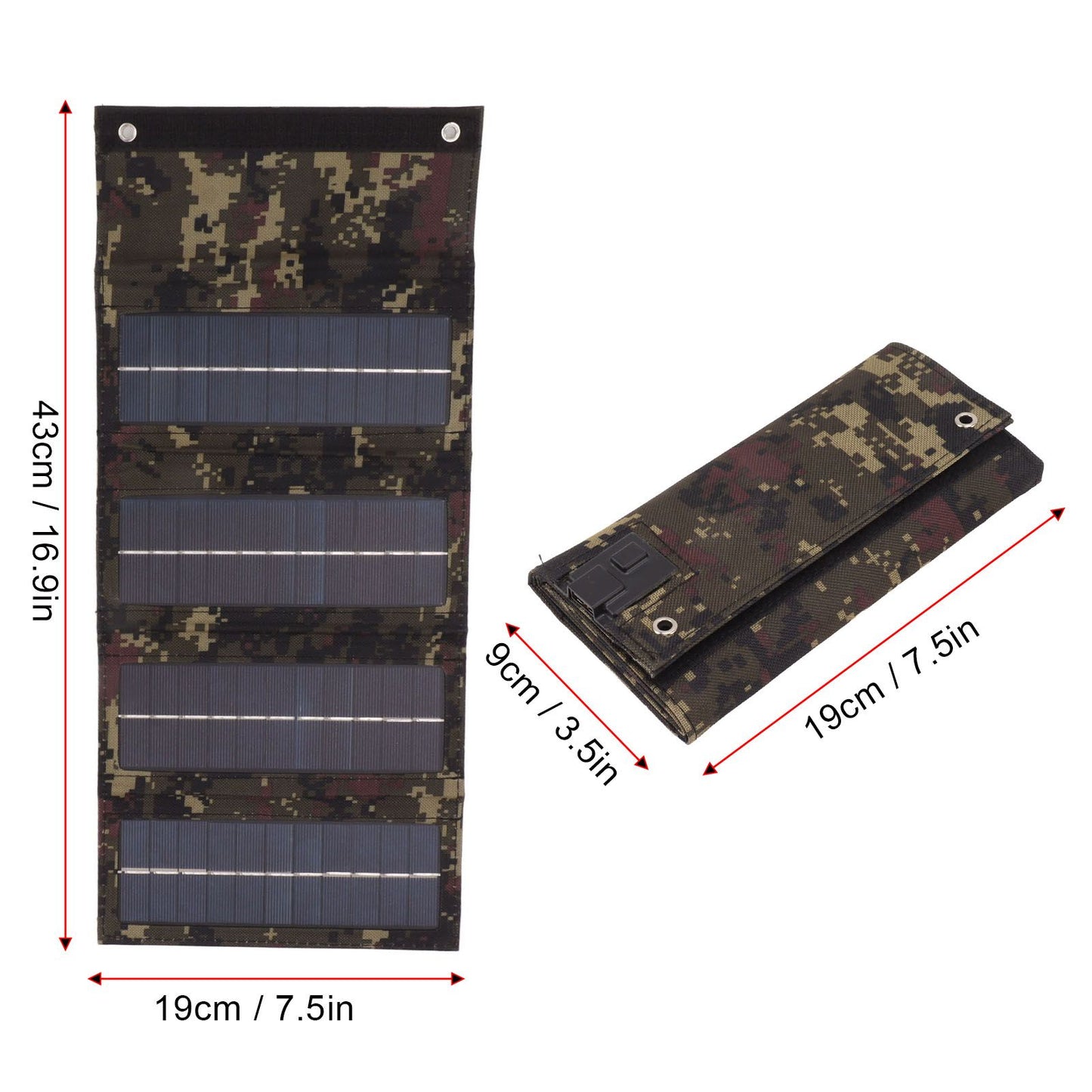 40W 4 Fold Solar Panel Charging Bag Folding Bag Foldable Monocrystalline Solar Panel Charger for Outdoor V1294-YM0521-3111230043812