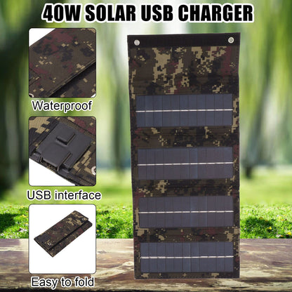 40W 4 Fold Solar Panel Charging Bag Folding Bag Foldable Monocrystalline Solar Panel Charger for Outdoor V1294-YM0521-3111230043812