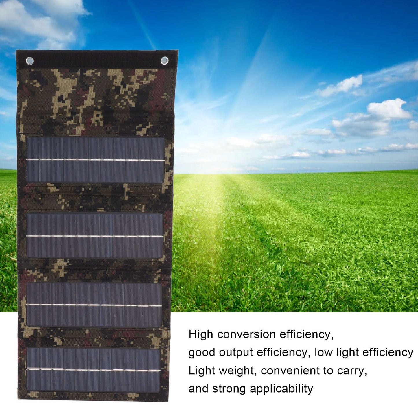 40W 4 Fold Solar Panel Charging Bag Folding Bag Foldable Monocrystalline Solar Panel Charger for Outdoor V1294-YM0521-3111230043812