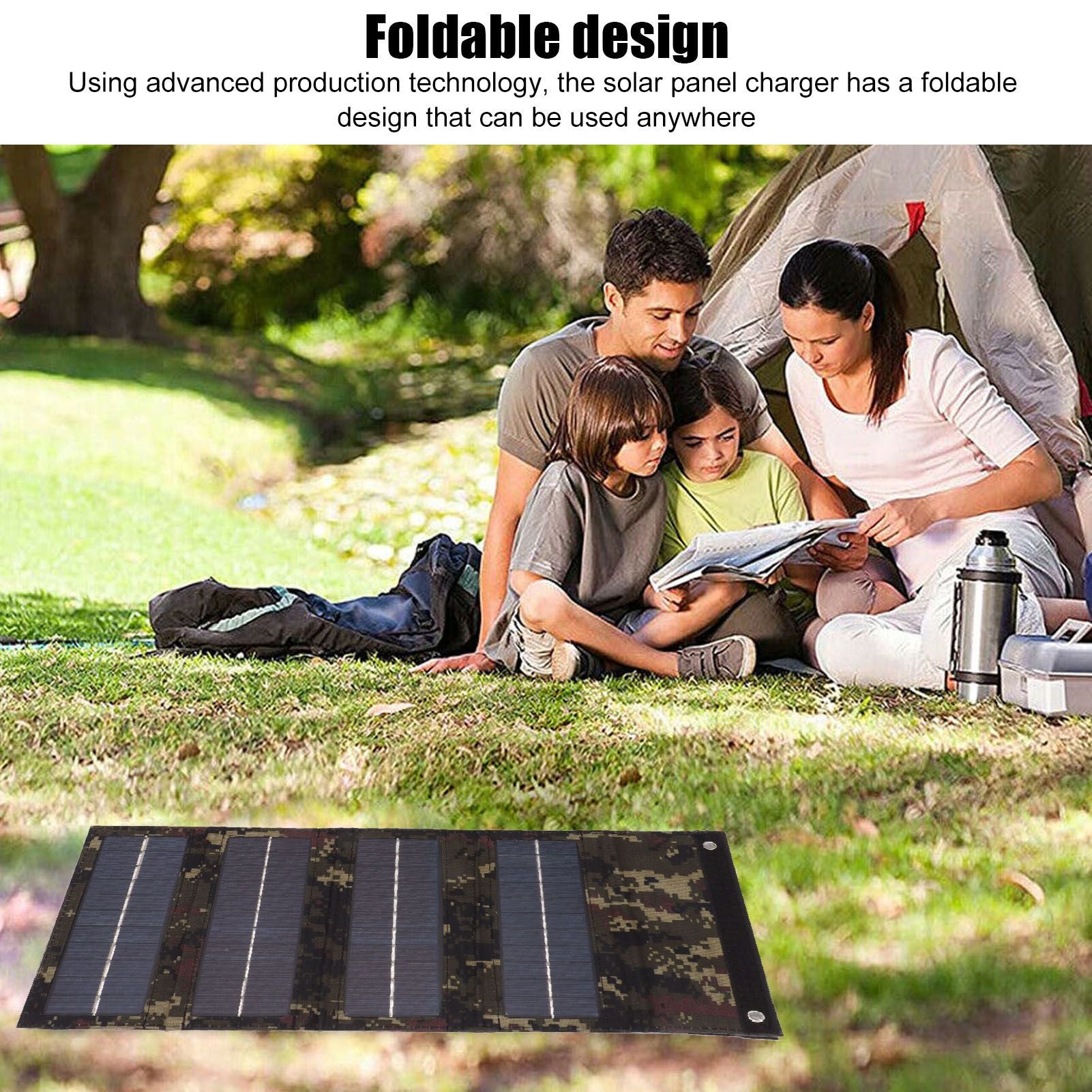 40W 4 Fold Solar Panel Charging Bag Folding Bag Foldable Monocrystalline Solar Panel Charger for Outdoor V1294-YM0521-3111230043812