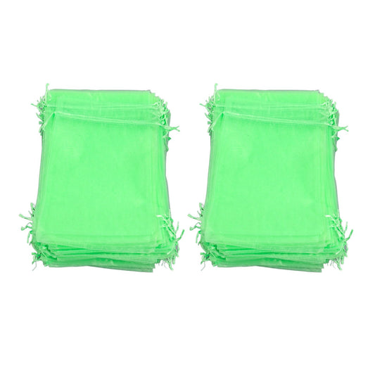 100PCS Fruit Protection Netting Bag Reusable Garden Mesh Barrier Bag for Plant Flower Fruit Trees Green V1294-YM0521-3111230044612