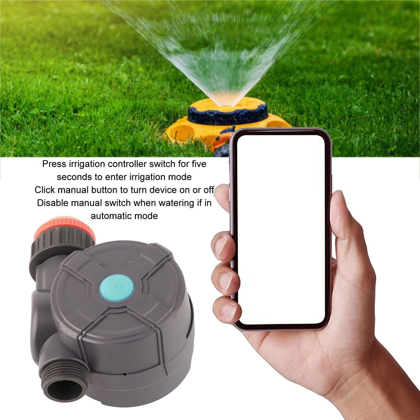 Bluetooth Water Timer Garden Hose Irrigation Watering Controller Remote Automatic Sprinkler V1294-YM0521-3111230046511