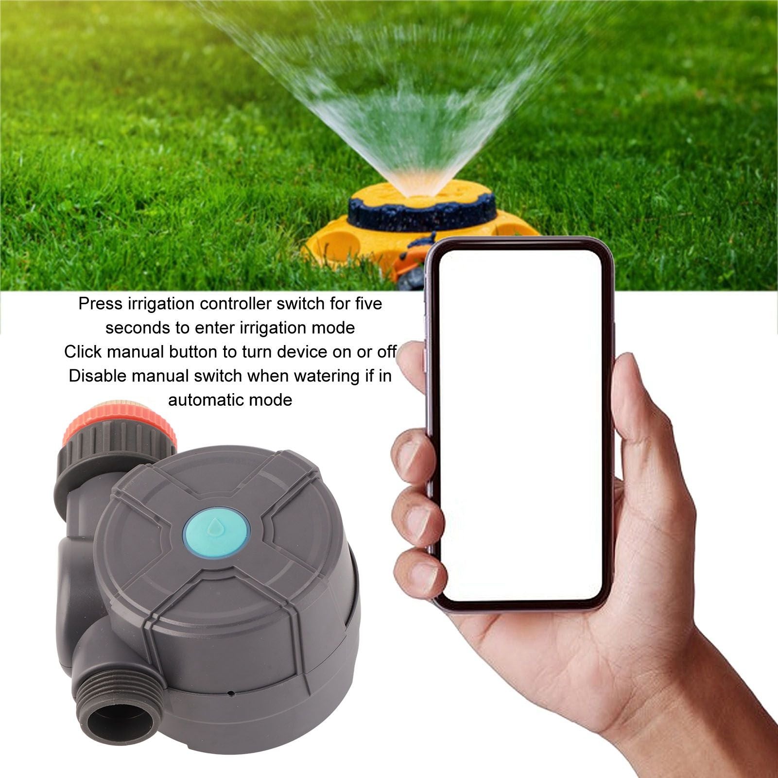 Bluetooth Water Timer Garden Hose Irrigation Watering Controller Remote Automatic Sprinkler V1294-YM0521-3111230046511