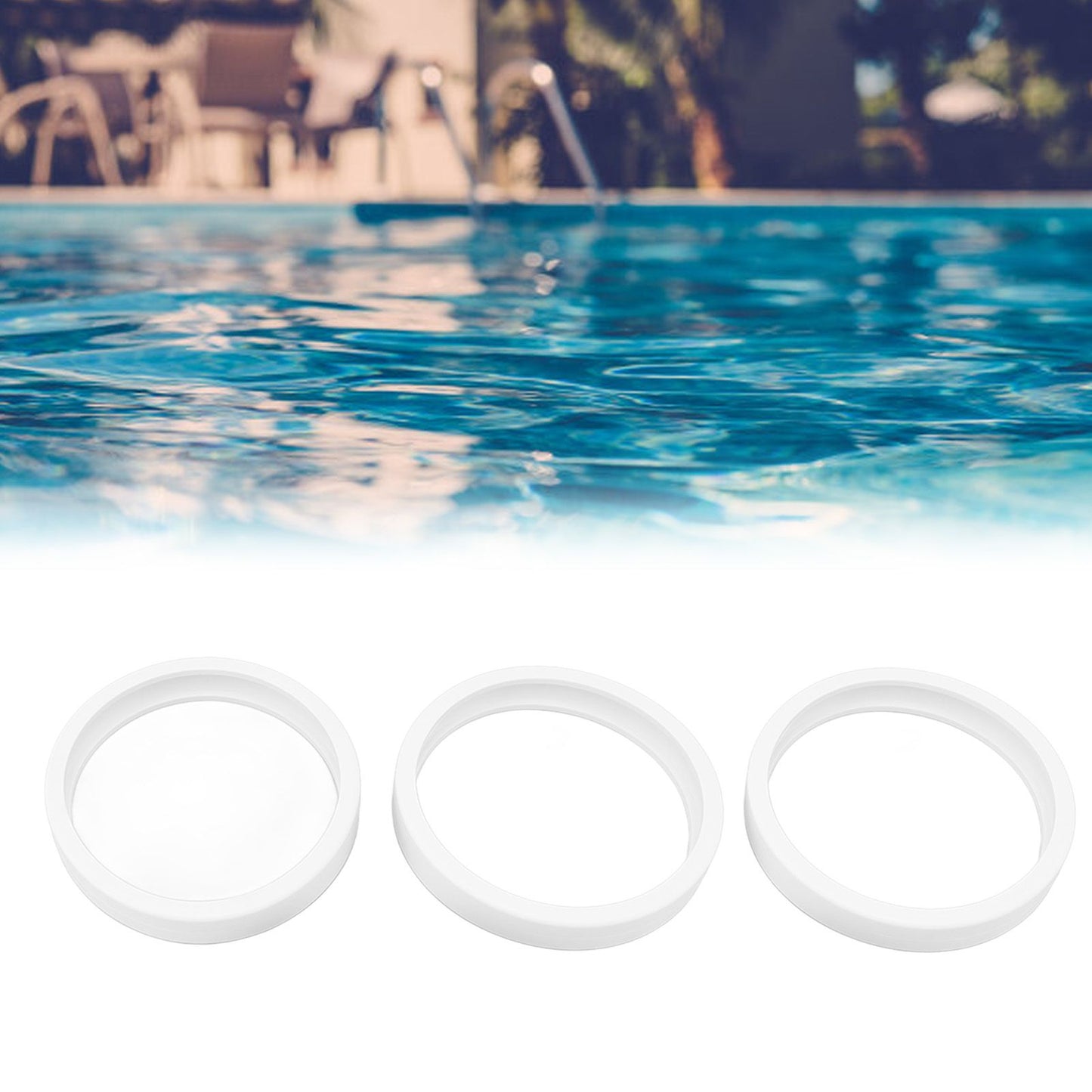 3PCS Pool Cleaner Tire C10 Pool Cleaner Rubber Tire Replacement for 180 280 360 380 White V1294-YM0521-3111230047111