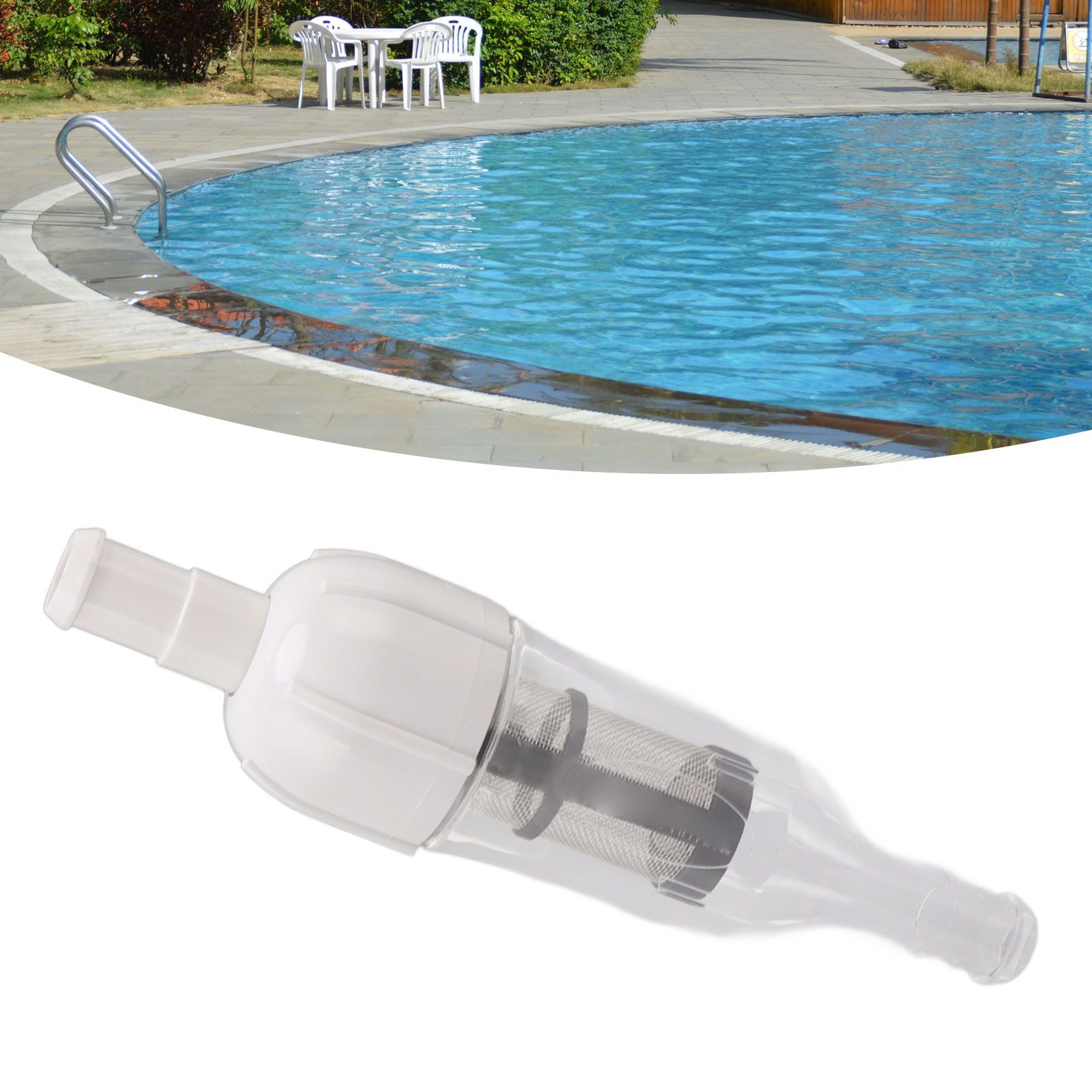 48 080 In Line Filter Assembly with D15 Pool Cleaner Hose Nut Pool Cleaner Replacement Parts V1294-YM0521-3111230047711
